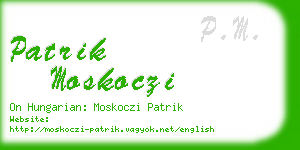 patrik moskoczi business card